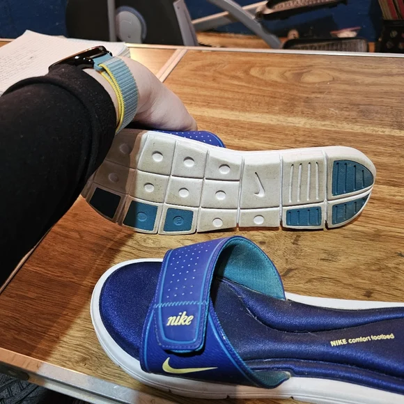 ❤️ GUC Nike Navy Blue Slide Sandals Size 12 - Picture 7 of 10